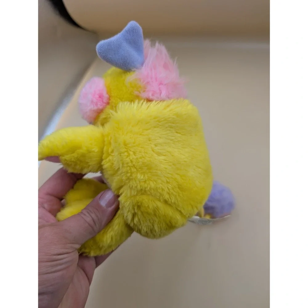 1986 Popples Potato Chip Yellow Plush Mini Stuffed Animal Vintage